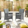 Nova - Sienna 8 Seat Rattan Dining Set - 1.8m Round Table - Grey - Image 10