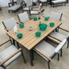 Nova - Heidi 6 Seat Rectangular Wood Effect Patio Set - Image 3