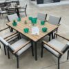 Nova - Heidi 6 Seat Rectangular Wood Effect Patio Set - Image 4