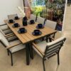 Nova - Heidi 8 Seat Rectangular Wood Effect Patio Set - Image 3