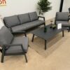 Nova - Phoenix Aluminium 3 Seat Sofa Set inc Coffee Table in Dark Grey - Image 5