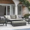 Bramblecrest - Tuscan 3 Seat Sofa Set inc Rising Ceramic Table and Bench - Image 2