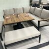 Nova - Heidi Deluxe Square Corner Sofa inc Wood Effect Rising Table - Image 2