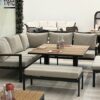 Nova - Heidi Deluxe Square Corner Sofa inc Wood Effect Rising Table - Image 4